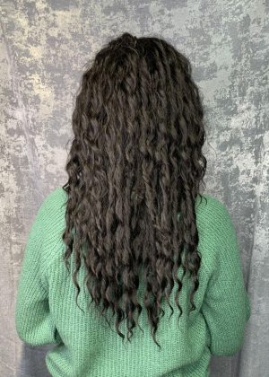 Парик длинные кудри вид сзади