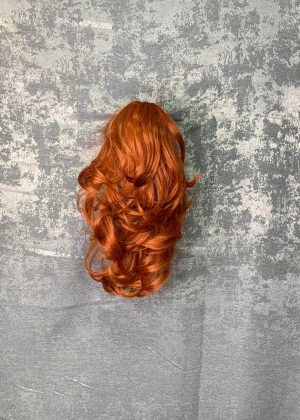 Шиньон на крабе средней длины рыжий